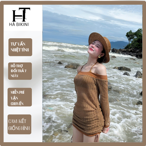 Sét Bikini đi biển ba món ren Lưới MON.TOGHI cá tính  [ BKN 889 ] HÀ bikini | BigBuy360 - bigbuy360.vn