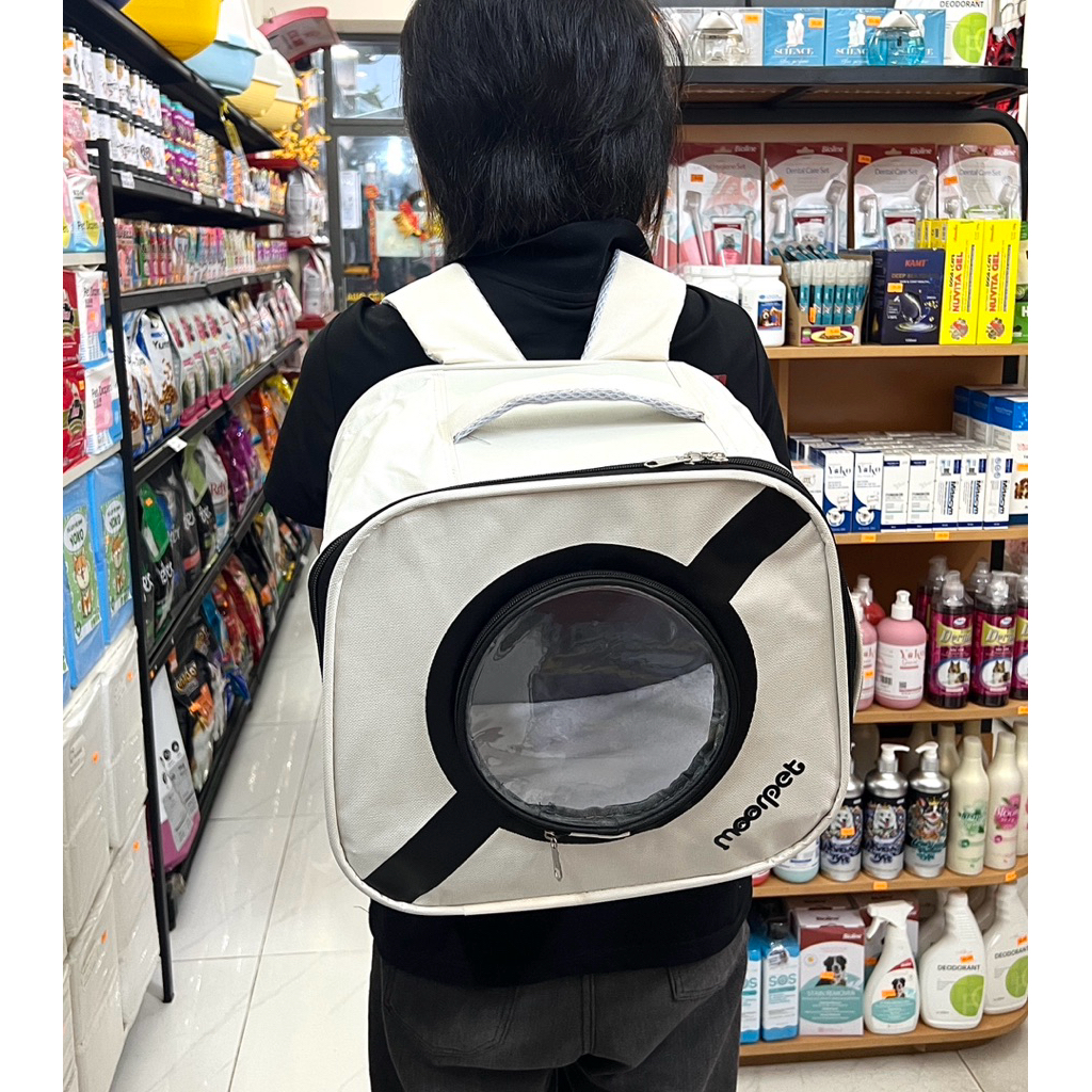 Balo Moorpet form vừa (35x23x30cm) form cứng, bền đẹp cho chó mèo thú cưng