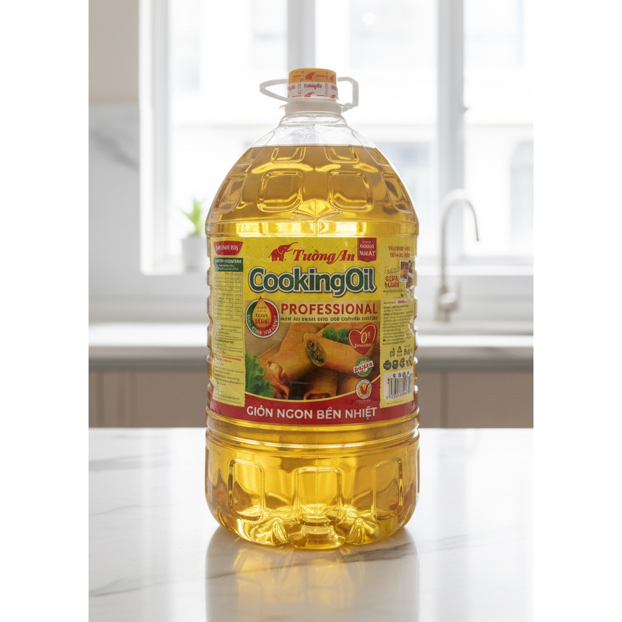 Dầu Ăn Tường An 10 Lít | Dầu Thực Vật Tinh Luyện | Chiên Xào Quán Ăn – Bếp Lớn