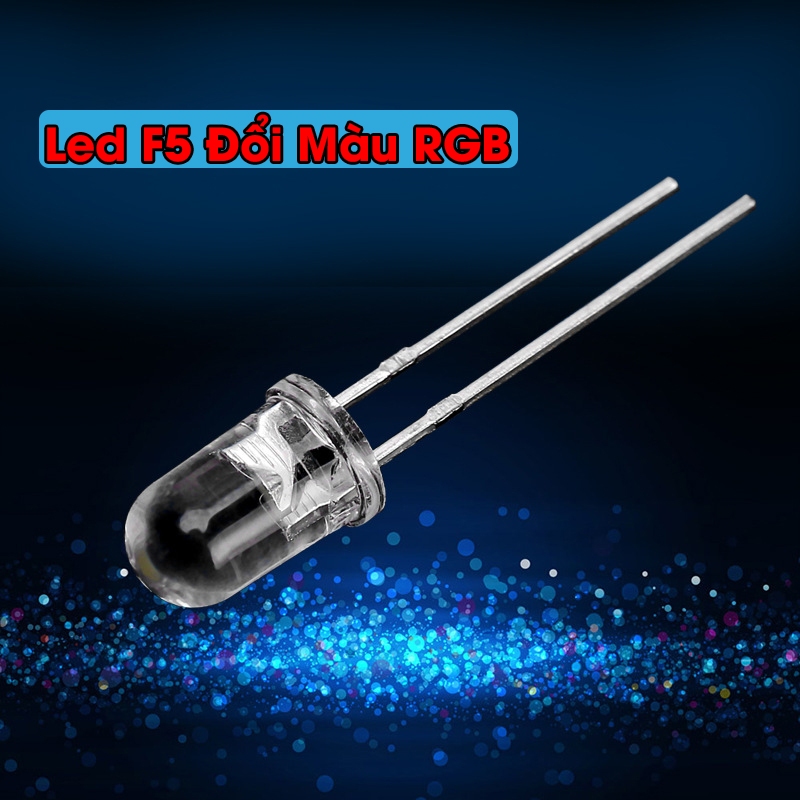 Led phi 5 (F5) 7 màu (1000 bóng/ 1 túi)
