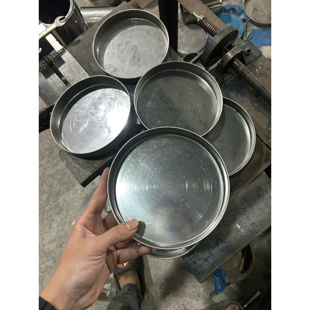 Khuôn Chả Tròn Inox Có Đáy 2–5 Lạng – Làm Chả Bì, Chả Mỡ, Chả Cá, Chả Cốm