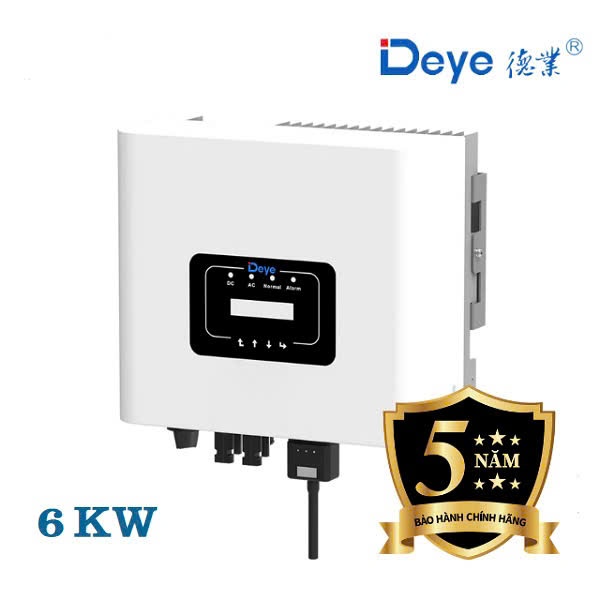 Inverter biến tần năng lương mặt trời DEYE hòa lưới bám tải 1 phase 3Kw 5Kw 6Kw 8Kw 10Kw, Bảo hành 5