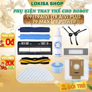 Phụ kiện robot hút bụi Deebot T9, T9 Avi, T9 Max, T9 Power - Chổi cạnh, màng lọc bụi, túi rác robot hút bụi lau nhà
