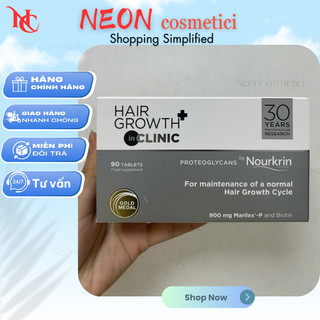 [Chính Hãng] Viên Hỗ Trợ Kích Thích Mọc Tóc, Ngừa rụng tóc Nourkrin Hair Growth In Clinic 90 Viên