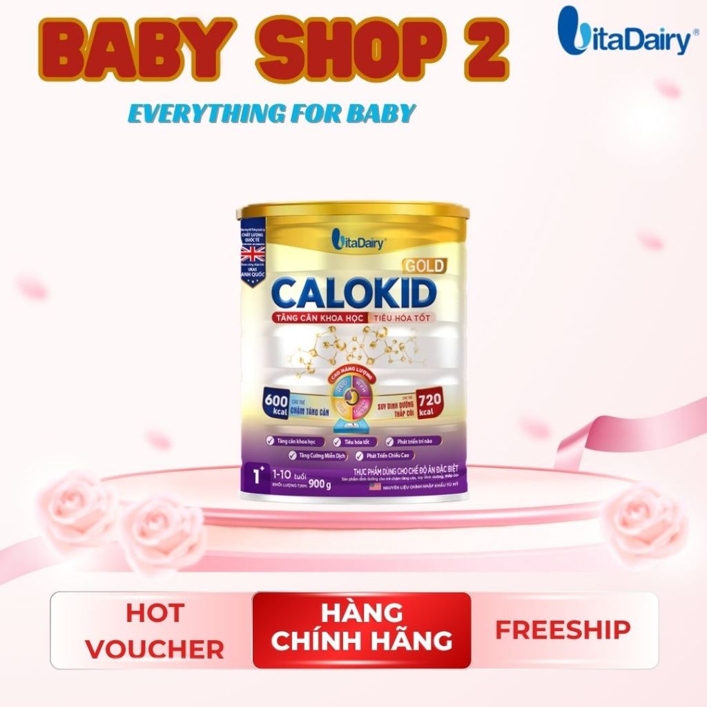 Sữa bột Calokid Gold 1+ 900g - Vitadairy - Hàng chính hãng
