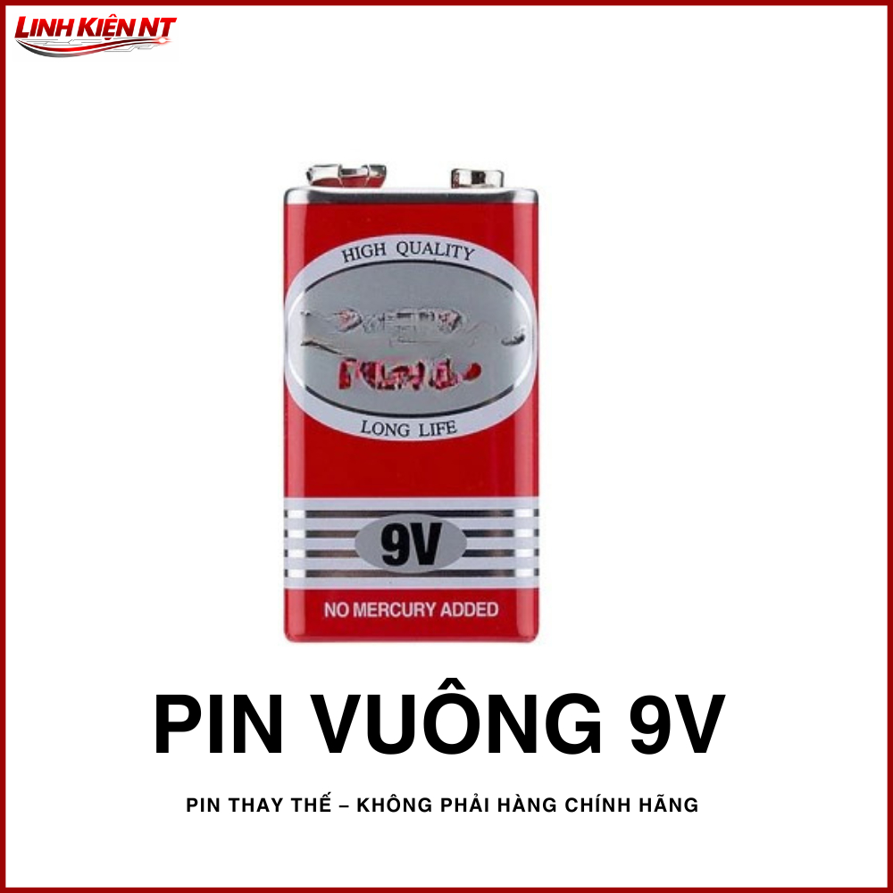 Pin Vuông 9V – Pin Than Dùng Cho Thiết Bị Điện Tử, Đồng Hồ, Micro