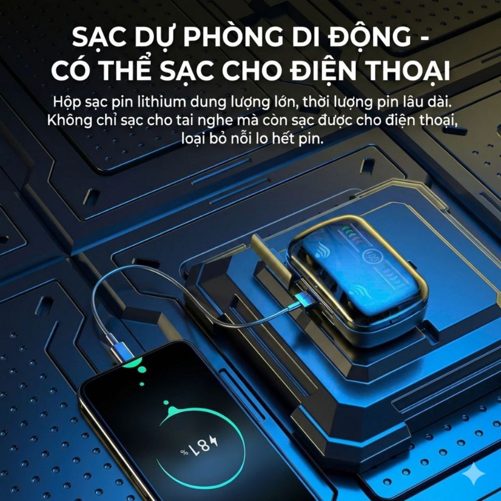 Tai nghe Bluetooth M27 SoundTech âm thanh vòm 360 sống động, xem phim nghe nhạc liên tục 3h | BigBuy360 - bigbuy360.vn