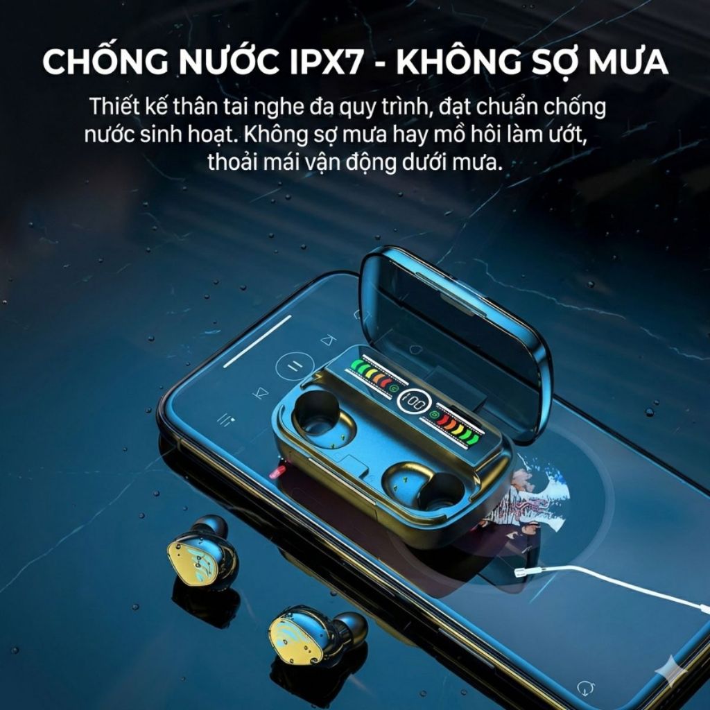 Tai nghe Bluetooth M27 SoundTech âm thanh vòm 360 sống động, xem phim nghe nhạc liên tục 3h | BigBuy360 - bigbuy360.vn