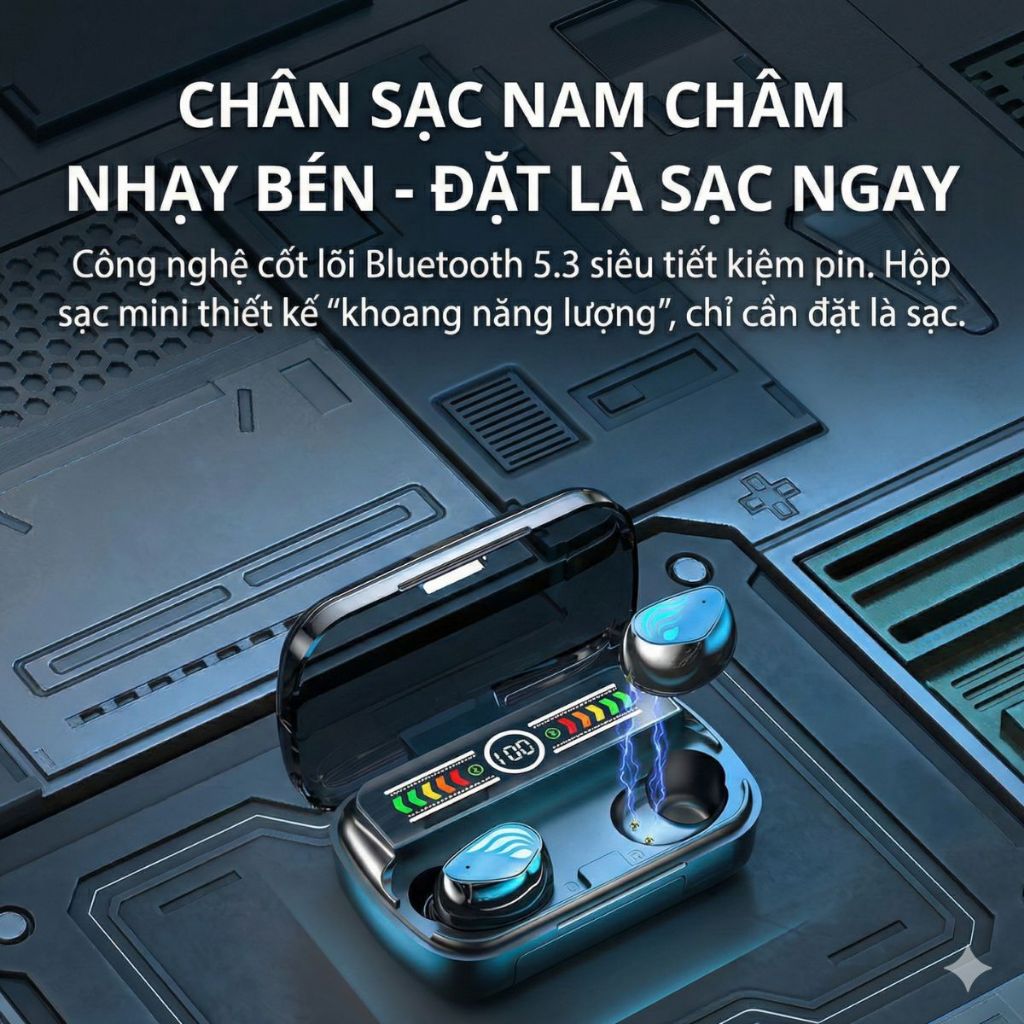 Tai nghe Bluetooth M27 SoundTech âm thanh vòm 360 sống động, xem phim nghe nhạc liên tục 3h | BigBuy360 - bigbuy360.vn