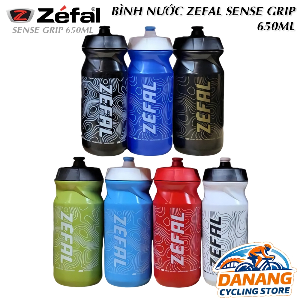 Bình Nước Xe Đạp ZEFAL Sense Grip 650ml 2024 – Chống Trượt – Hàng Pháp
