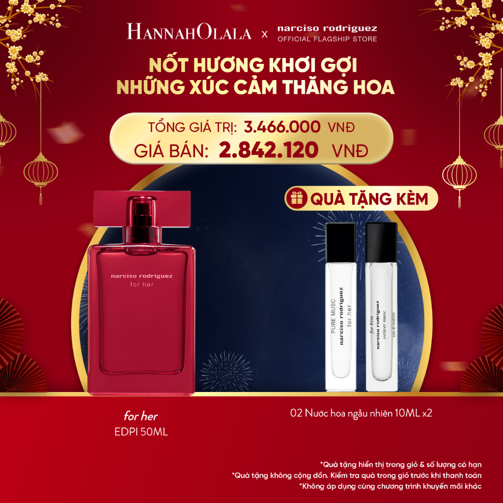 [HANNAH 15.01] Nước Hoa nữ Narciso Rodriguez For Her EDP Intense 50ml