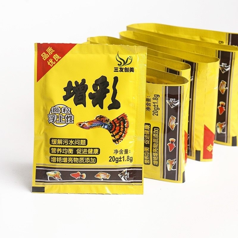 COMBO 70 gói - Cám Cá 7 màu, cám cá Betta, cám cá guyppy, cám cá thủy sinh- loại 1 cao cấp uy tính