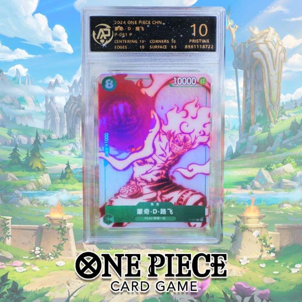 🃏Slap RPA Grading 10 thẻ bài One Piece chính hãng Luffy Gear 5 P-061 Promo CHN.