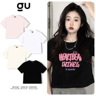 Áo Thun Croptop Nữ Y2K Cotton 100% - Áo Phông Croptop Basic Streetwear Form Lửng Cổ Tròn Mịn Đẹp Hot Trend Mới