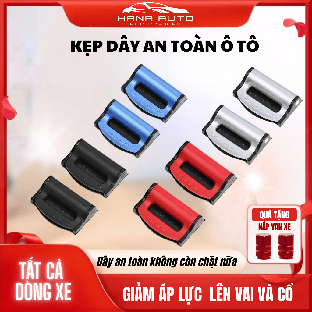 Bộ Kẹp Dây An Toàn Xe Hơi – Khóa Giới Hạn Dây An Toàn Ô Tô Điều Chỉnh Dễ Dàng, Lắp Nhanh
