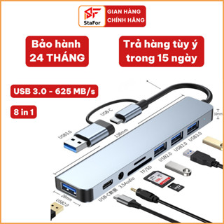 Hub USB và Hub Type C tốc độ cao tăng cổng USB OTG, mở rộng kết nối chuyển đổi cho Laptop, PC, Máy tính bảng, điện thoại