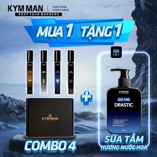 Combo 4 Nước Hoa Nam Kymman TẶNG 1 Sữa Tắm [Dark+ Formen+ I'mboss+ Z-in4]