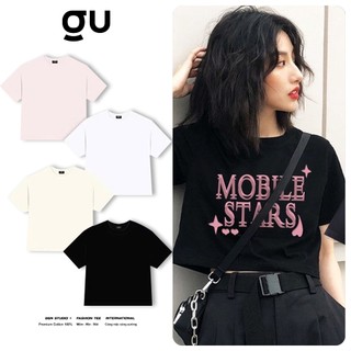 Áo thun nữ croptop lửng cotton chuẩn 100% hàng cao cấp cổ tròn AT613