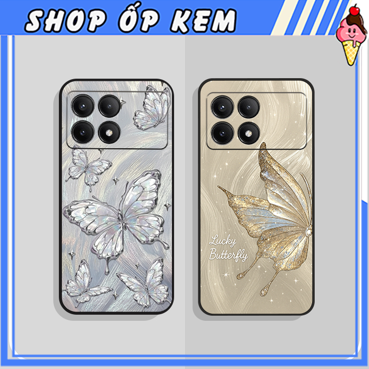 Ốp Lưng Xiaomi Redmi K60 / K60 Pro / K60 Ultra HOA XINH BƯỚM LẤP LÁNH XINH