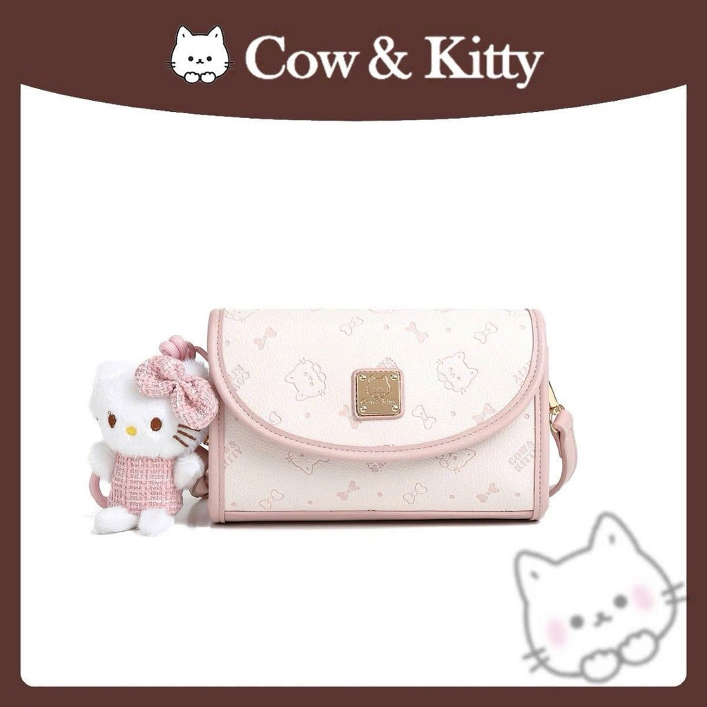 Túi cow kitty tặng kèm gấu kitty - sẵn