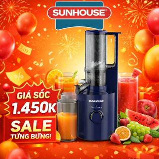 Máy ép chậm Sunhouse SHD5512 Công suất lớn 250W, ép kiệt bã mọi loại hoa quả, rau củ