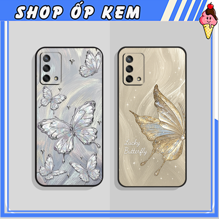 Ốp Lưng Oppo A54 - A74 - A74 5G HOA XINH BƯỚM LẤP LÁNH XINH
