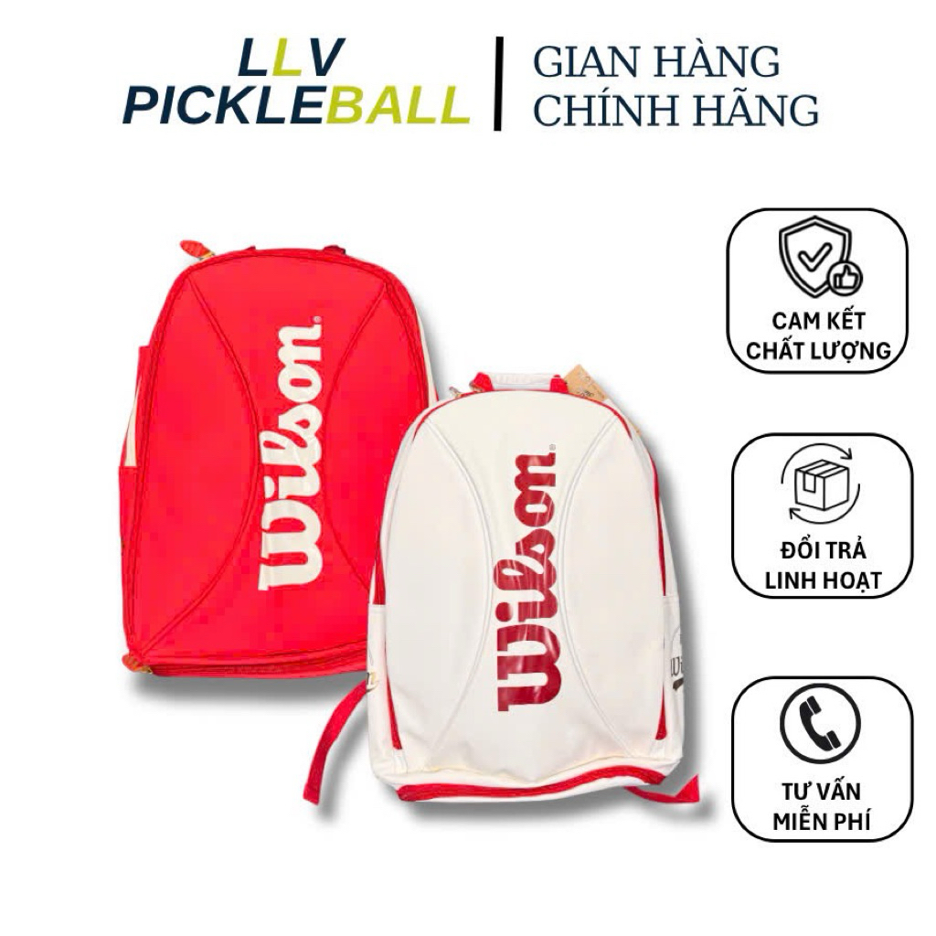 Balo Wilson 100 Year Anniversary Tour Large Limited Edition 2 màu trắng đỏ da cao cấp