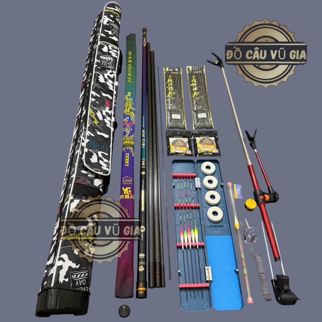 Full Bộ Đi Câu YG 8H X-5000 - đầy đủ phụ kiện ra hồ