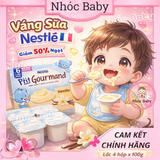 [MẪU MỚI] Váng sữa Nestle cho bé 6m+ lốc 4 hộp x 100g