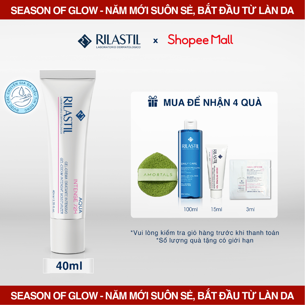 KEM CẤP ẨM 72H - RILASTIL AQUA INTENSE GEL CREAM 72H 40ML