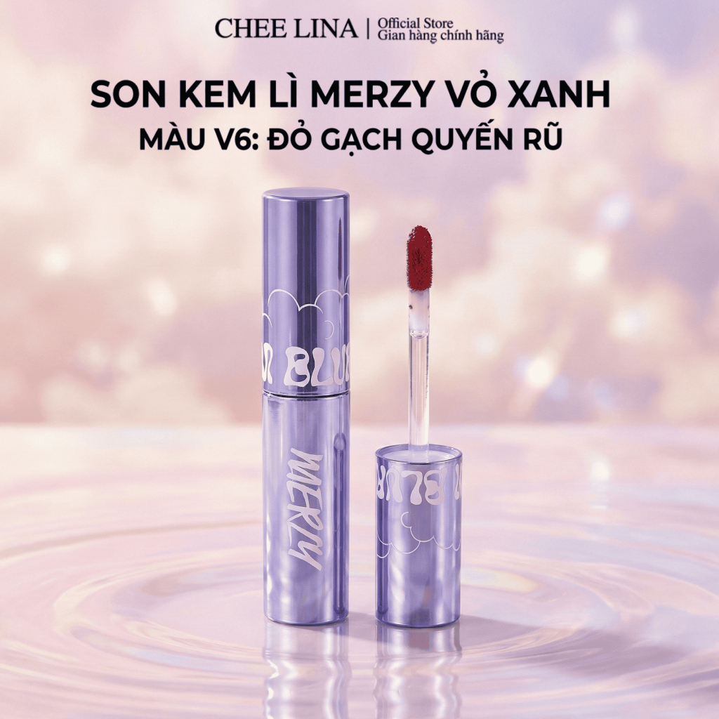 Son Kem Lì Merzy The First Velvet Tint V6 Firenze Negroni Màu Đỏ Gạch Tôn Da | Chee Lina Official St