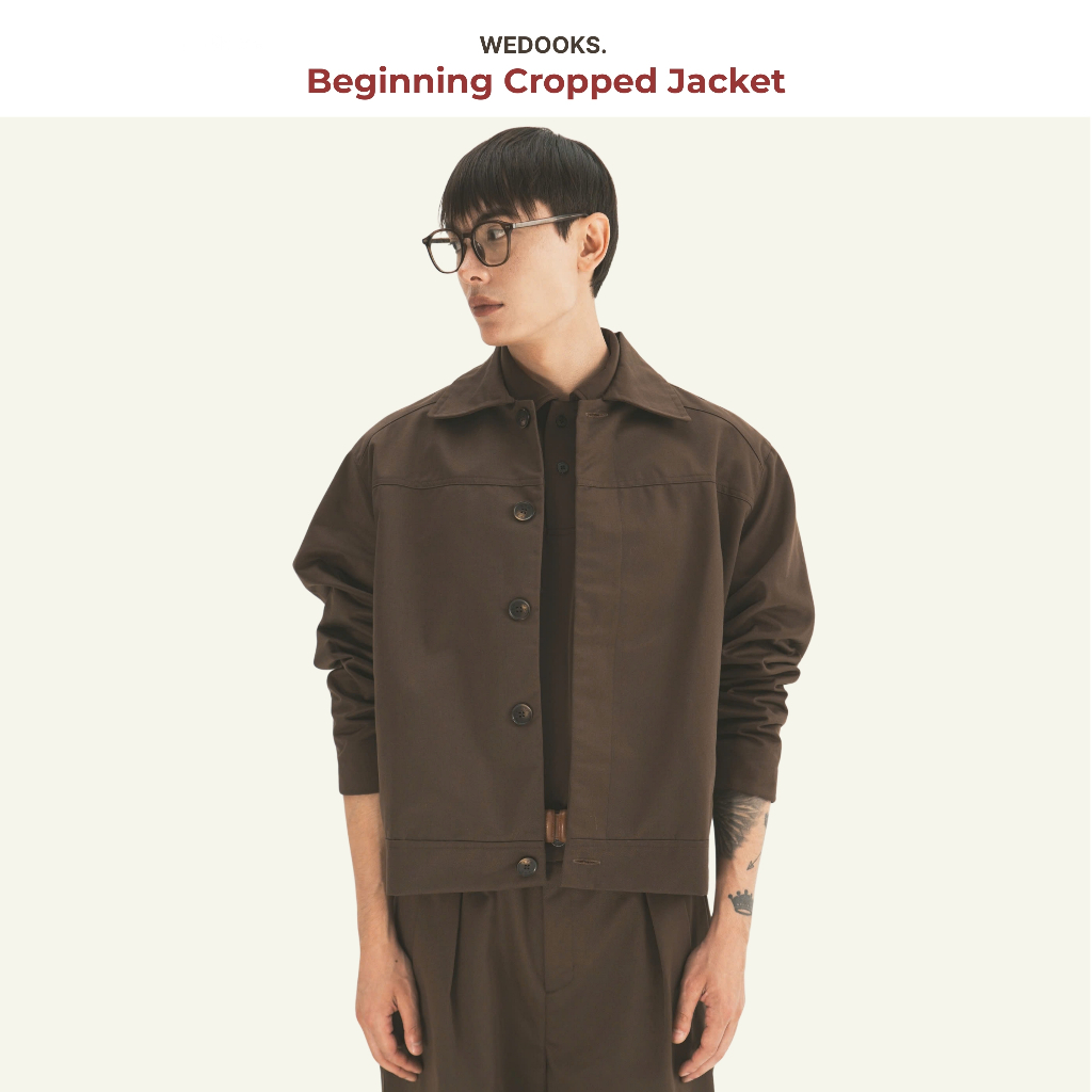 ÁO KHOÁC KAKI NAM FORM CROPPEDD - 𝐁𝐄𝐆𝐈𝐍𝐍𝐈𝐍𝐆 𝐂𝐑𝐎𝐏𝐏𝐄𝐃 𝐊𝐀𝐊𝐈 𝐉𝐀𝐂𝐊𝐄𝐓