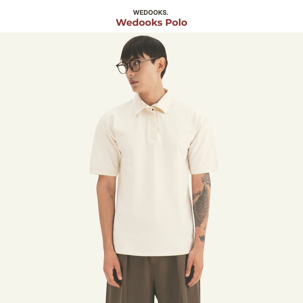 ÁO POLO CHẤT LIỆU CÁ SẤU COTTON, NẸP CHE NÚT CỔ ĐIỂN - 𝐖𝐄𝐃𝐎𝐎𝐊𝐒 𝐏𝐎𝐋𝐎