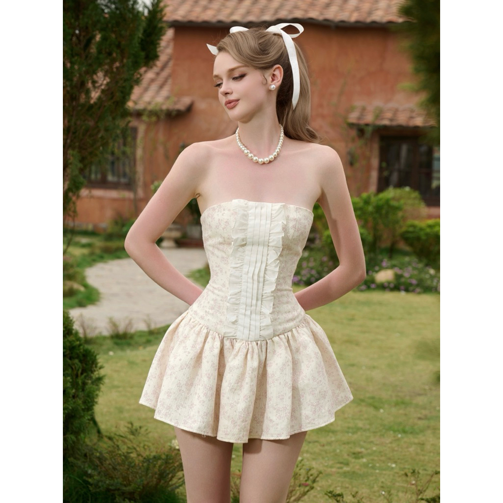 AMELIE - Váy cúp ngực chất thô hoa sọc - Cefina dress Ame477 | BigBuy360 - bigbuy360.vn