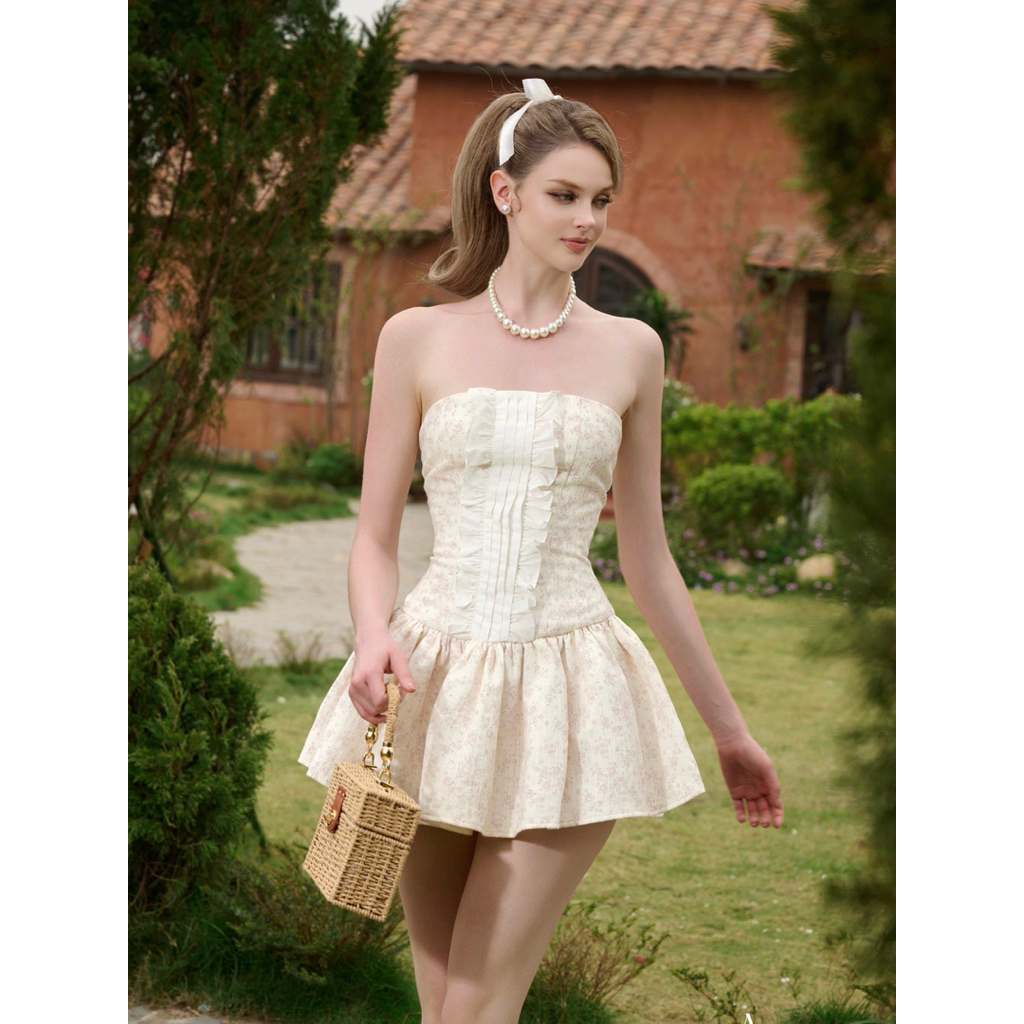 AMELIE - Váy cúp ngực chất thô hoa sọc - Cefina dress Ame477 | BigBuy360 - bigbuy360.vn