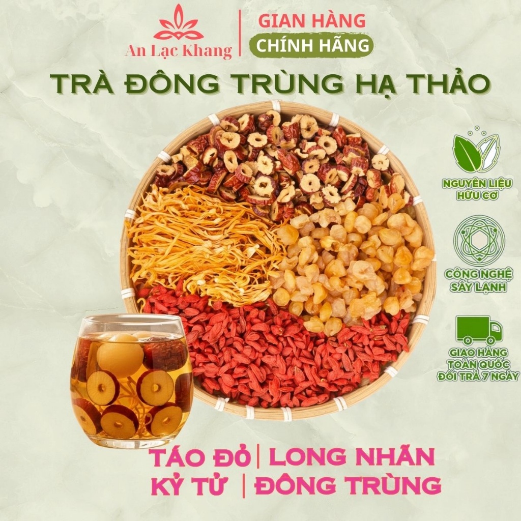 Combo 30 Gói Trà Đông Trùng Hạ Thảo Tứ Vị Giúp Đẹp Da, Bồi Bổ Sức Khỏe