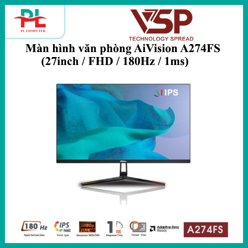 Màn hình Aivision A274FS (27inch / IPS / FHD / 180Hz / 1ms / Adaptive Sync) -Bảo Hành 24 Tháng
