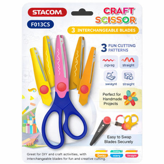 Kéo cắt giấy thủ công 03 lưỡi stacom f013cs