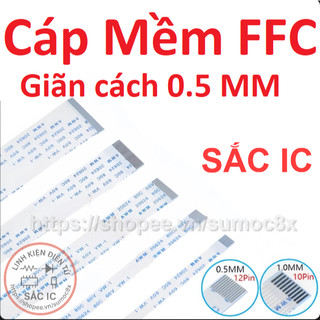 Cáp mềm FFC dài 30 cm - Khoảng cách giữa các chân 0.5mm - Mới nguyên bản - Original NEW