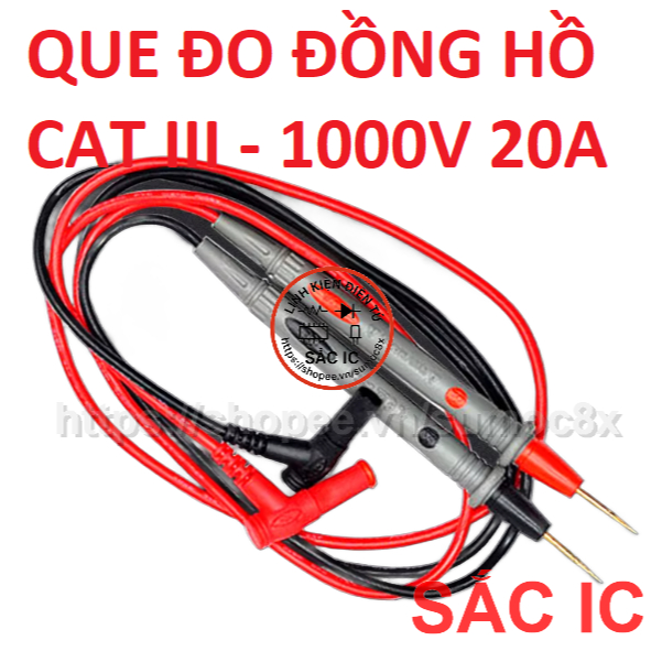 [NTM6] Que đo đồng hồ CAT III 1000V 20A kim nhọn