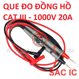 [NTM6] Que đo đồng hồ CAT III 1000V 20A kim nhọn