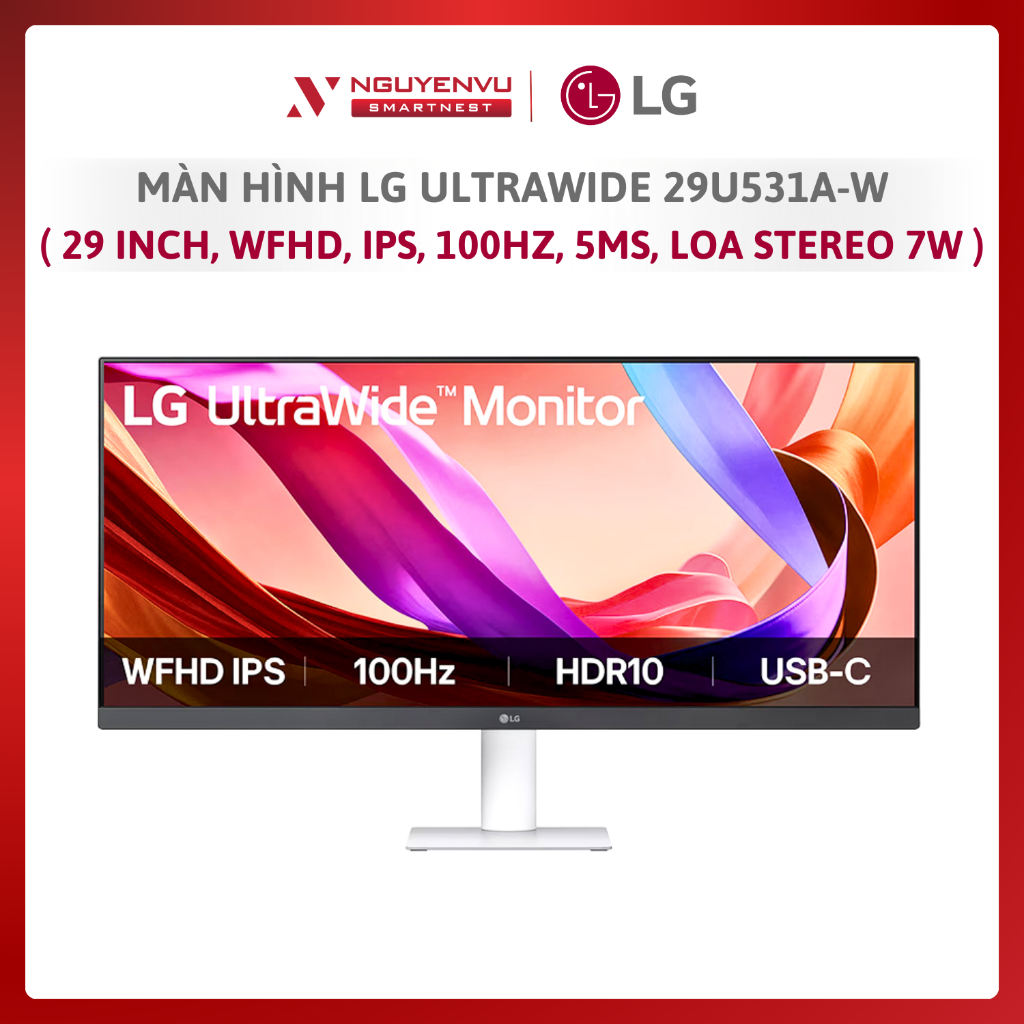 Màn hình LG UltraWide 29U531A-W 29 Inch (WFHD, IPS, 100Hz, 5ms, Loa Stereo 7W) | Hàng chính hãng - B