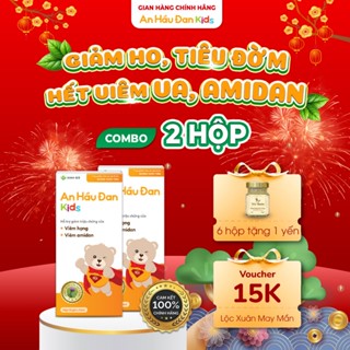 [COMBO 2 HỘP] Siro Ho Cho Bé An Hầu Đan Kids Hỗ Trợ Giảm Ho Viêm Amidan Cho Trẻ Từ 6 Tháng-10 Tuổi