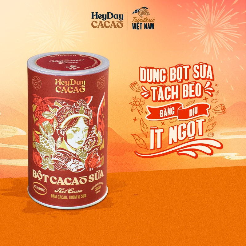 Lon 350g - Bột cacao sữa Classic - Đậm cacao, thơm vị sữa – Heyday Cacao
