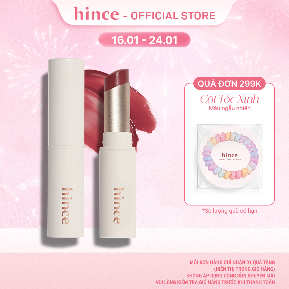 Son dưỡng có màu mỏng nhẹ thuần chay hince Mood Enhancer Lip Glow 5.5G
