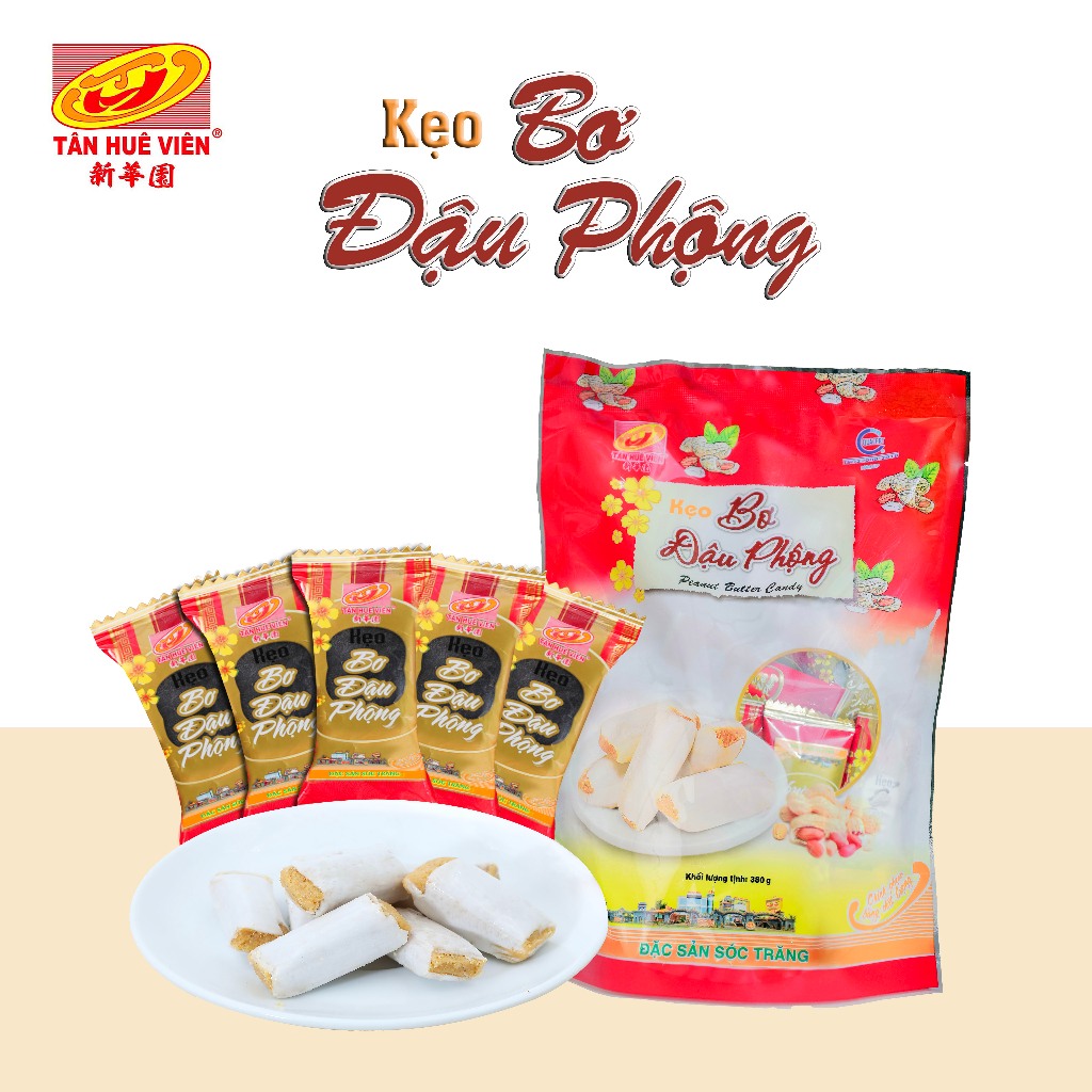 Kẹo bơ đậu phộng Tân Huê Viên (380gr)