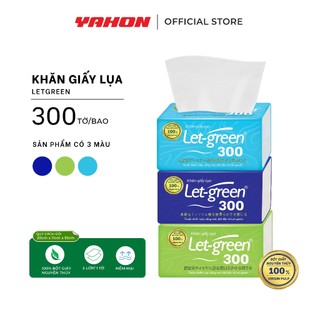 Khăn Giấy Lụa LET-GREEN 300 Tờ (600 Lớp) | Bột Giấy Nguyên Thủy, Thân Thiện, An Toàn