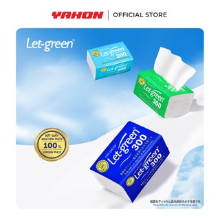 Khăn Giấy Lụa LET-GREEN 300 Tờ (600 Lớp) | Bột Giấy Nguyên Thủy, Thân Thiện, An Toàn