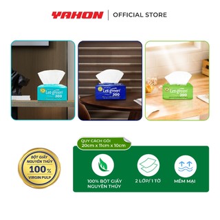 Khăn Giấy Lụa LET-GREEN 300 Tờ (600 Lớp) | Bột Giấy Nguyên Thủy, Thân Thiện, An Toàn