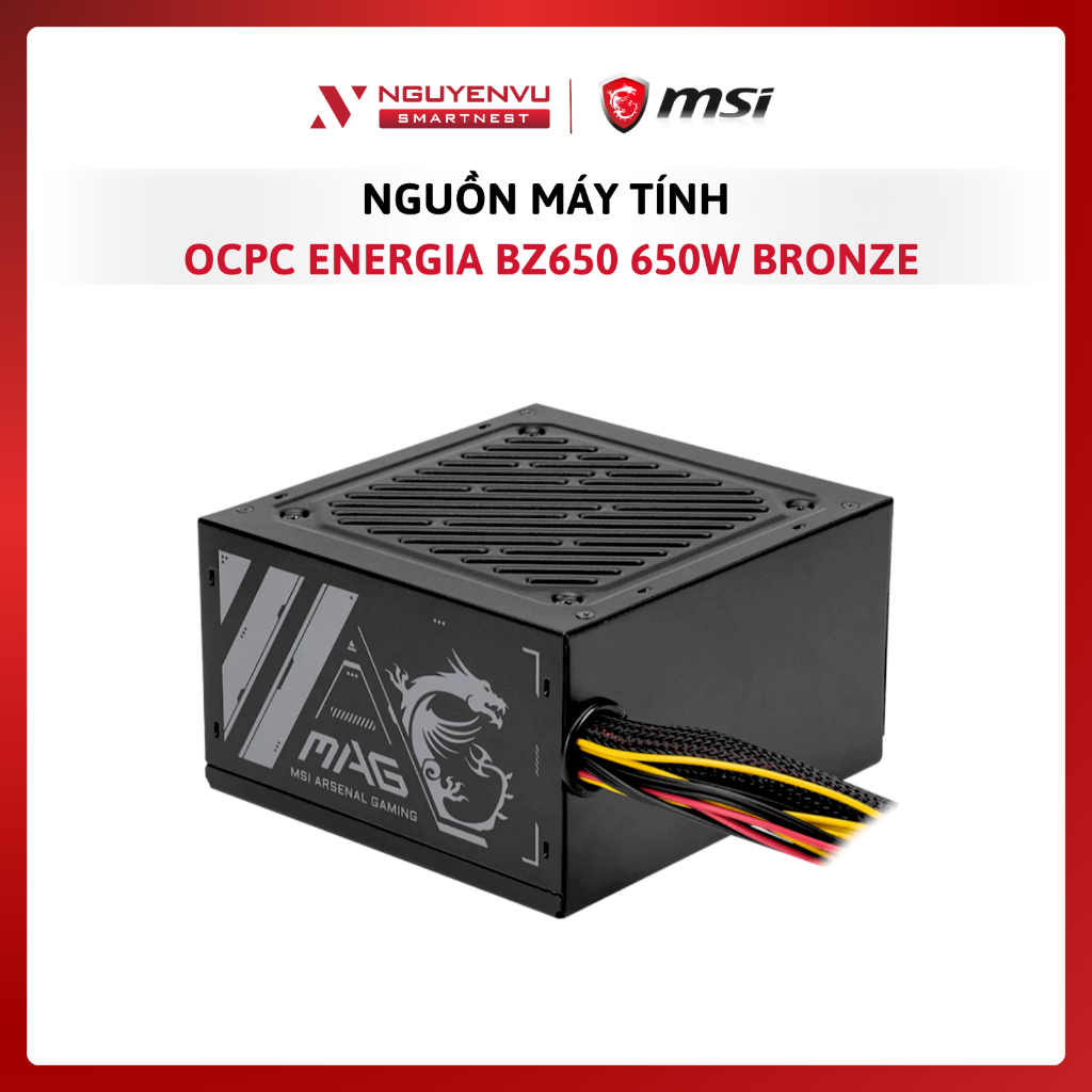 Nguồn máy tính MSI MAG A500N-H 500W | Hàng chính hãng - Bảo hành 3 năm